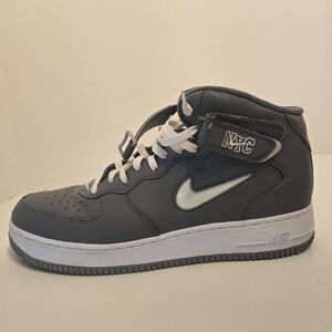 Nike Air Force 1 Mid QS Jewel NYC Cool Grey 2021 White Men's Size 13